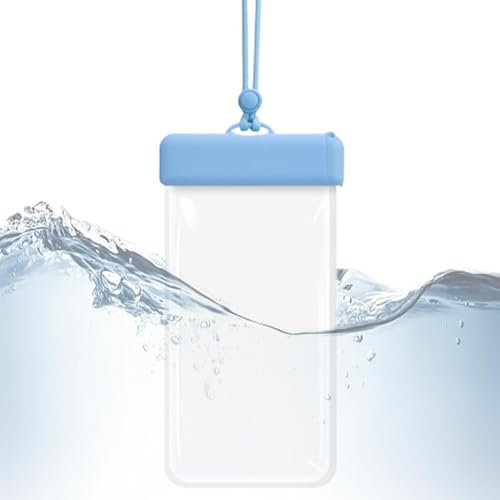 Huvqianu Waterproof Phone Pouch, Waterproof Pocket with Lanyard, 7.2In Large Smartphone Case for Phones Below, Beach and Outdoor Protector for Your Cellphone