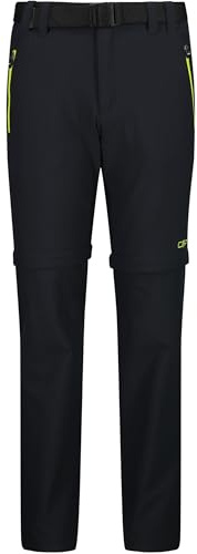 CMP - Pantaloni da Bambino Zip-off Tessuto Stretch, Antracite-Acido, 98