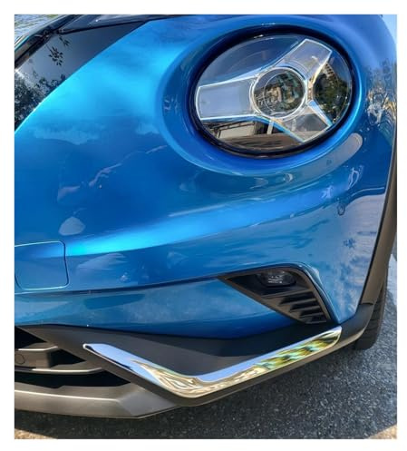 Faldón Lateral para Nissan para Juke F16 2019-2023 Tiras Protectoras Carrocería Puerta Lateral Acero Inoxidable Automóvil Cubiertas Decorativas Protectoras Falda Lateral(Front Bumper Chrome)