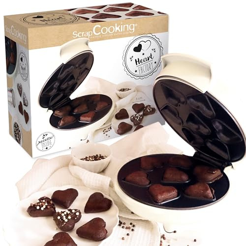 ScrapCooking - Machine à Fondants Chocolat Coeurs - Appareil Heart Factory - Prêts en 2 Minutes - Mini-Gâteaux Cadeau Pâtisserie Cuisine Goûter - Lava Cake - Recette Incluse - 3894