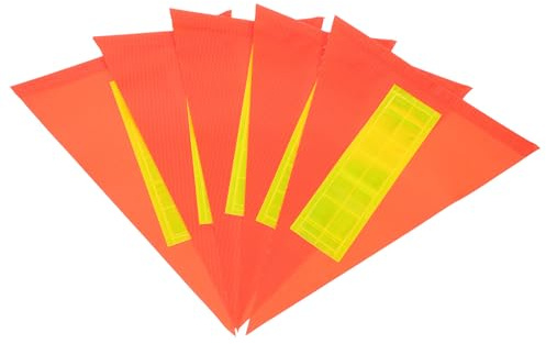 Angoily Set 5 Pezzi Bandiere di Sicurezza Riflettenti per Bicicletta Bandiera Triangolare ad Alta Visibilità 21X30X30 CM Accessorio Pratico e Leggero per Ciclismo e Segnalazione Esterna