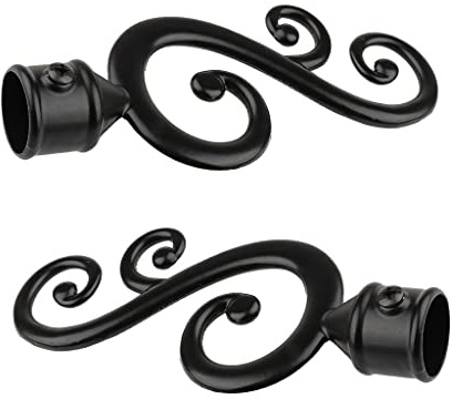 Sharplace Gardinenstange Endstücke, Ø 22mm, 2er Pack, 1# schwarz