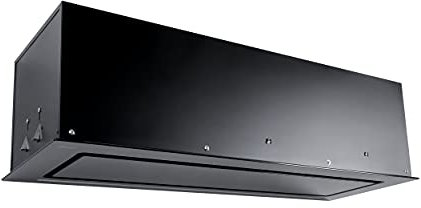 GURARI Deckenhaube GCH E 217 BL 90 Prime inkl. Umluftset, Einbau Dunstabzugshaube 90 cm, in Schwarz,Schwarz Glas, 1000m³/h,LED Streifen,Abzugshaube,Abufthaube,Umlufthaube,Fernbedienung