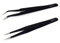 2 Pieces Black Precision ESD Tweezer Set for Crafting, Modelling, Anti-Static Stainless Steel for Electronic Device Repair, Electronics, Laboratory