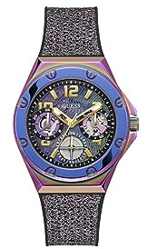 Guess Women's 40mm Watch - Multi-Color Strap Multi Dial Iridescent Case