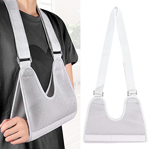Honiwu Arm Sling, Breathable Sling for Arm Support, Arm Sling for Shoulder Injury, with Adjustable Arm Support Straps, for Broken Wrist Shoulder Injury (30.5 x 22cm / 12 x 8.7in)