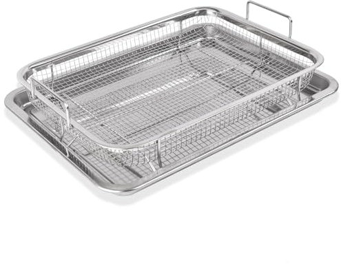 Bhina Cestino Barbecue, Cestello Frutta Verdura Acciaio Inossidabile, Cestello Griglia Rete, Vassoio da Forno a Rete, Utilizzato per Cuocere Biscotti e Torte, Grigliare e Raffreddare, Caricare Frutta