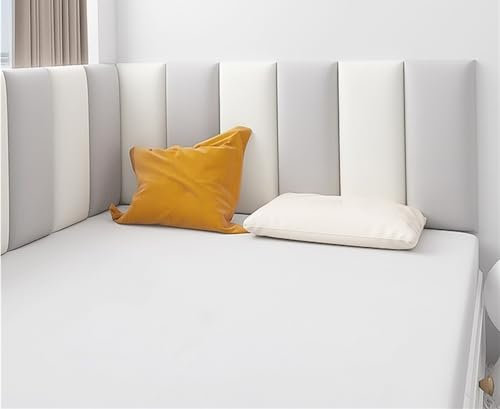 3D Wandkissen Selbstklebend, Verdicktes 3,5 cm Wandpaneele Gepolstert Wandverkleidung Selbstklebend, Akustik Wandverkleidung Innen für Wandkissen Kinderzimmer, Einfach zu Säubern(Color:F,Size:240cm x
