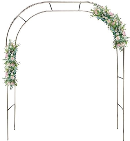 YYLDPFDC Metall-Gartenlaubenbogen, 120x230cm Rostfrei Metall Gartenbogen, Hochzeitsbogen Für Drinnen Und Draußen, für Kletterpflanzen, Weinreben, Pergola-Dekoration (180 * 240cm/70 * 94in)
