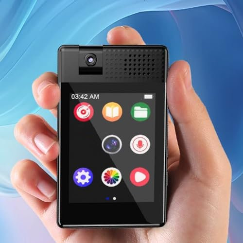 Lecteur MP4 Portable, Son HiFi Grand écran 2,5 Pouces, 5.3, Enregistreur Vocal, Appareil Photo, Autonomie de 50 Heures, Vidéo AVI, pour Les Amateurs de Musique et de Vidéo