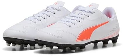 Puma Unisex Kinder Vitoria Ii Fg/Ag Jr Fussballschuh, Puma Weiß Leuchtendes Rot, 32 EU