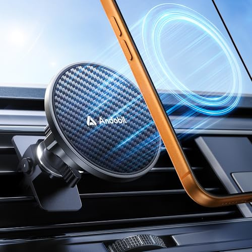 andobil 2026 Upgrade Handyhalterung Auto Magnet [24 x N56 Starker Magnet] für Magsafe Autohalterung, Handy Halterung Auto Lüftung Kompatibel mit iPhone 17 16 15 14 13 Pro Max Samsung S26 25 Ultra usw