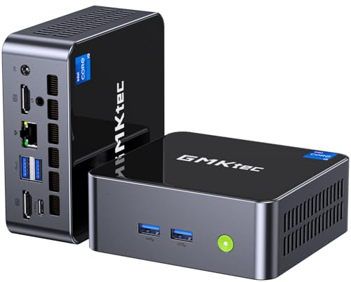 GMKtec Mini PC, M2 Pro Intel Core i7-1195G7 (Turbo 5.0 GHz) 1TB PCIE SSD 32GB DDR4 3200MHz,Desktop Micro Computers WiFi 6/USB3.2/BT 5.2/DP/HDMI/RJ45 2.5G,Mini Computer