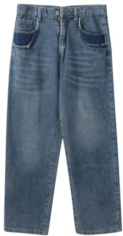 TYUIOP Schwarze Jeans Herren Herren-Mode, lässige Kurze Hose, Reine Farbe, mit reißverschlusstasche, Jeanshose, einfarbig, modische Regular fit grau Hose Straight