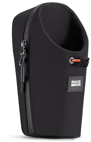 ROCKBROS E-Scooter Lenkertasche 1,5L mit Trinkflaschenhalter | Kompakte Fahrradtasche mit Klicksystem, schnelle Befestigung und Stauraum für E-Scooter, Roller und Fahrrad