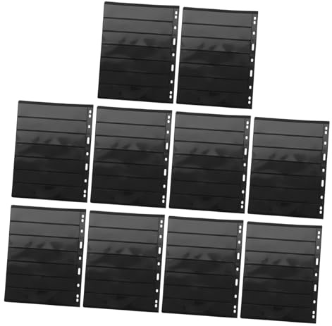 Housoutil 10hojas Fundas Para Transparentes De Pvc Páginas De Álbum Coleccionable Con Soporte Reutilizable Para Coleccionistas De y Tarjetas Forever