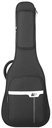 Ukulele gig väska Gitarrväska med axelremmar, 2 fickor, nackkudde och rem, svart, flera storlekar(34 inches)