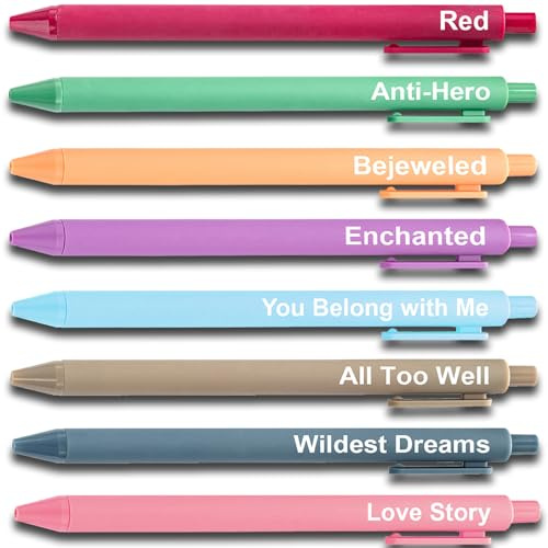 Taylor Gifts Merch, Cute Taylor Gel Pens, Office Supplies for Music Fans, Taylor Birthday Party Favors for Women, Nurse, Teacher