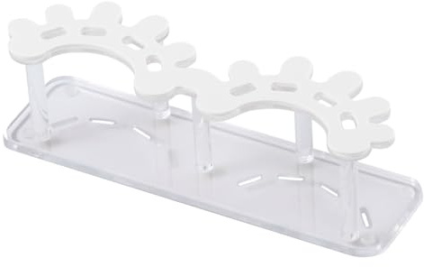ANNAFRIS 8 Trous Support de Pince pour Extensions de Cils, Présentoir pour Pinces à Cils, Acrylique(Blanc)