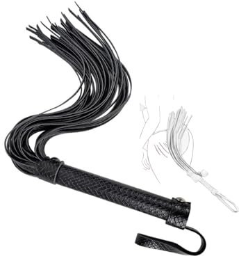Générique Cravache d'équitation en Cuir pour Accessoires de Sport - FRB3 (Noir)
