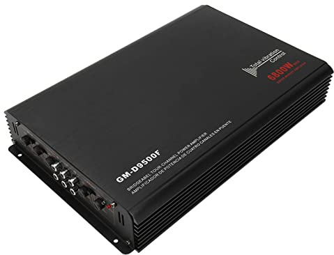 Yctze Amplificateur de Voiture 6800 W en Alliage d'aluminium à 4 Canaux pour Haut-Parleur de Caisson de Basses, Installation Facile 12 V