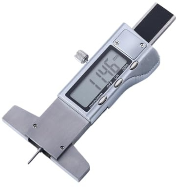 Calibro digitale di profondità del battistrada da 0,01 mm 0-25 LCD pneumatico in acciaio inossidabile Pinza Righello Metrico/pollici Interscambio