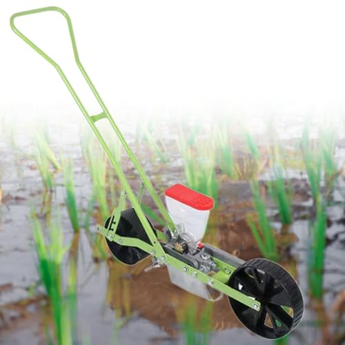 XNXYSMKJ Spandiconcime a Spinta Manuale per Giardino con Distanza Regolabile e Alta Affidabilità, Ideale per Seminare Mais, Porri, Carote (1 Line)