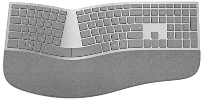 Microsoft – Surface Ergonomic Keyboard – Clavier sans fil Bluetooth ergonomique compatible Windows et macOS (Clavier AZERTY français) – Gris (3RA-00004)