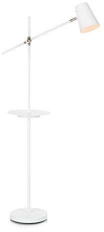 Markslöjd LINEAR-Lampadaire Liseuse avec tablette et port USB H144cm Blanc