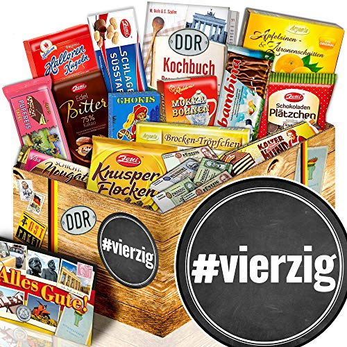 vierzig/DDR Schokolade Box/Schokolade zum 40. Geburtstag