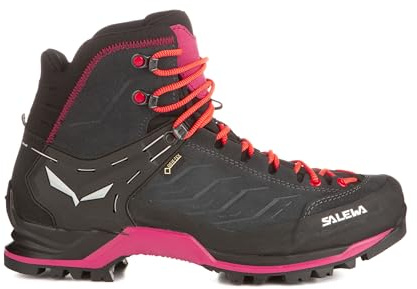 Salewa WS Mountain Trainer Mid Gore-TEX trekking- och vandringskängor, Asphalt/Sangria, 40.5 EU