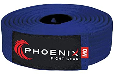 Phoenix Fight Gear BJJ Belt for Jiu Jitsu- A0, A1, A2, A3, A4, A5, White, Yellow, Orange, Purple, Blue, Green, Grey, Black (Blue, A4)