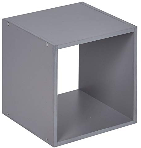 URBNLIVING 1, 2, 3, 4 Tier Grey Wooden Shelving Bookcase Storage Wood Shelf Unit (Cube)