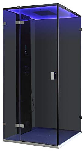 AWT AQART WATER TECHNOLOGY Dampfdusche LD108F15 schwarz/90x90/links