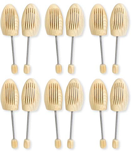Cedar Elements Shoe Trees for Woman – Solid Wooden Pine Shoe Stretcher Shoe Shaper (6 Pack), Natural, XL/L Woman Size 10-7.5
