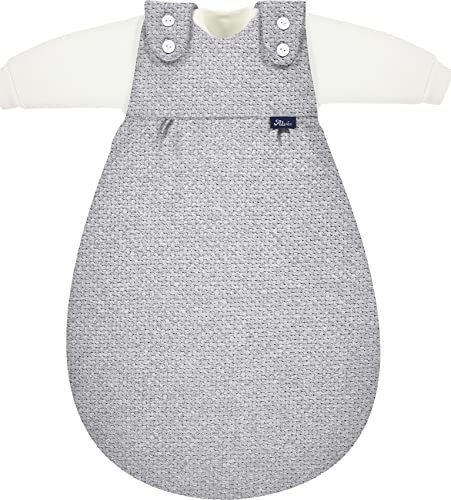 Alvi Baby-Mäxchen 3-teilig Special Baby Schlafsack Set, 2.5 TOG, Sommer- und Winterschlafsack, mitwachsendes Schlafsystem Pique - Silber