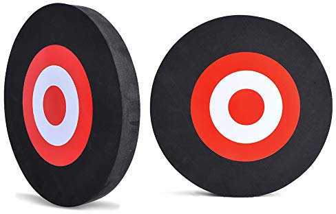 SHARROW 4 Stücke Zielscheibe für Bogenschießen Bogenschießscheibe 25cm Rund Eva Schaum Bogensport Bogenschießen-Ziel Set für Pfeiljagd Carbonpfeile Fiberglaspfeile Übungs (Rot)