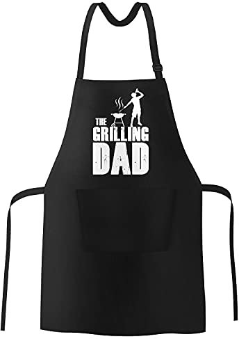 MoonWorks® Grill-Schürze für Männer The Grillling Dad Griller Grill-Geschenk Papa Vatertag Parodie Spruch lustig schwarz unisize