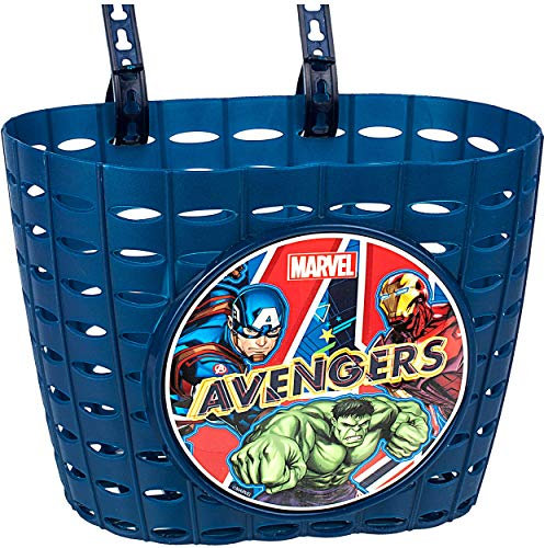 alles-meine.de GmbH Fahrradzubehör Artikel wählbar Fahrradkorb/Korb - Avengers - mit Befestigung für Lenker vorne - Fahrrad Kinder - Mädchen Jungen - Bastkorb - universal a..