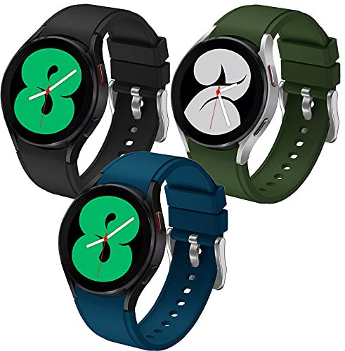 FunBand Kompatibel mit Samsung Galaxy Watch 5 / Watch 5 Pro/Watch 4 / Watch 4 Classic Armband, 20mm Weiches Silikon Ersatzband Verstellbares Armbänder für Galaxy Watch 42mm / Galaxy Watch 3,3 Pack