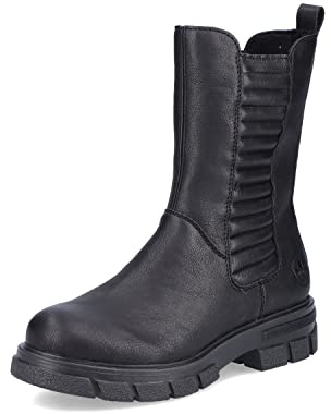 Rieker Damen Klassische Stiefeletten Z9181, Frauen Stiefeletten,Kurzstiefel,uebergangsschuhe,uebergangsstiefel,Boots,schwarz (00),39 EU / 6 UK