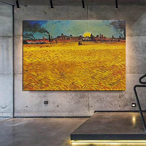 Kunstdruck auf Leinwand Van Gogh Berühmtes Ölgemälde Der Fänger im Roggen Leinwand Wandkunst Bilder für Wohnzimmerdekoration27,5 x 39,3 (70 x 100 cm) Kein Rahmen