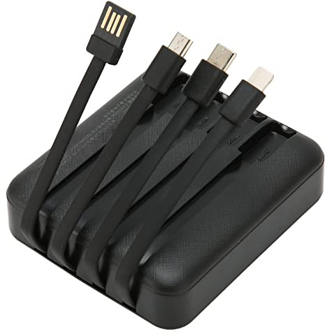 Caricabatteria Solare Portatile per Telefono, 20000 MAh Solar Power Bank con Doppia Porta di Uscita Porta USB C e Porta Micro USB Caricatore Solare Esterno con Cavo di Ricarica (Nero)