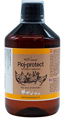 FINCA CASAREJO Mantiene Alejados a Piojos, Pulgas y Ácaros en Gallinas, Palomas, Aves de Corral | PiojProtect 500ml | El Olor No Atrae a Los Insectos | Soluble en Agua, Estimula el Apetito