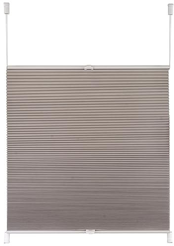 Deco4Me Wabenplissee ohne Bohren (70 x 140 cm, Hellgrau (Blackout)) - lichtundurchlässig & wärmeisolierend - Blickschutz & Sichtschutz für Fenster innen - Verdunkelungsplissee Thermo Jalousie