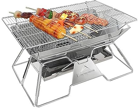 Mesa de fuego plegable para barbacoa, asador para el hogar, altura ajustable para cocinar al aire libre, Camping, playa, viajar, Picnic, patio trasero