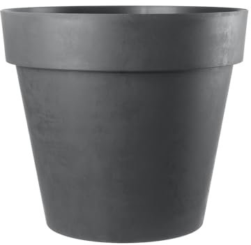 Kreher XXL Pflanztopf/Pflanzkübel rund mit 79 cm / 58 cm Durchmesser, ausstattet mit Rollen! Der Eye-Catcher für Garten, Terrasse, Restaurants & Gewerbe! (Anthrazit, XL-Ø58cm)