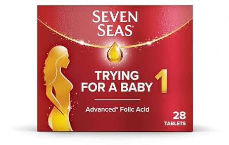 Seven Seas Trying For A Baby, Prenatal Vitamins, Pregnancy Planning Supplement With An Advanced* Folic Acid To Help Increase Folate Levels¹, Zinc and Iron, 28 Tablets, 4 Weeks