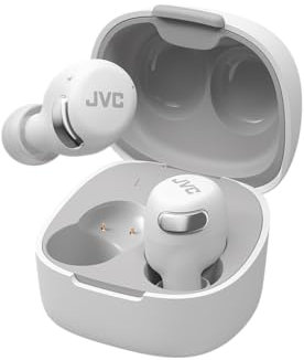 JVC Ecouteurs True Wireless Noise Cancelling, Confort et qualité sonore améliorés, Application Smartphone, Connexion Multipoints, HA-A30T2-W (Blanc)