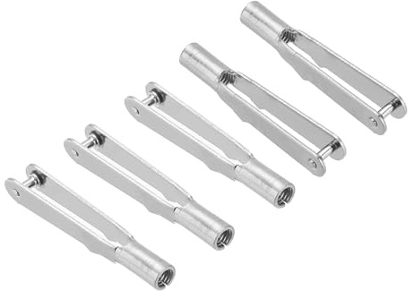 QUARKZMAN 5 Stück Metall-Clevis-Schnellverbinder M3 Gewinde Stahl-Clevis Selbstverriegelnder Clip zur Befestigung von Flügeln für RC-Flugzeug Auto Hubschrauber Modell Ersatzteile, 3mm x 30mm